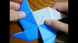 折り紙1枚で切らずに手裏剣を作る方法 みちみっちー 折り紙モンスター
