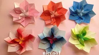 折り紙 花 １枚の折り方3 Origami Flower Tutorial Niceno1 Niceno1 Origami ナイス折り紙 折り紙モンスター