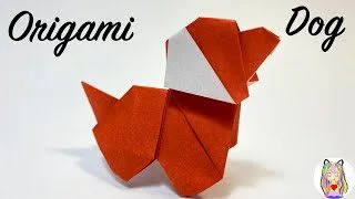 おりがみ 立体的な犬の簡単な折り方 Dog Origami ふわりーちゃん ちゃんふわりー 折り紙モンスター