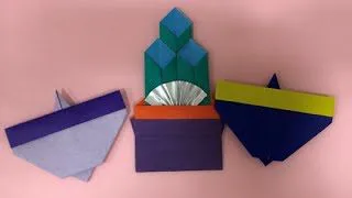 正月飾りのコマの折り方 簡単折り紙レッスン 簡単 おりがみレッスン 折り紙モンスター