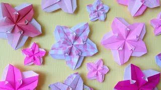 折り紙 桃の花 折り方 Origami Flower Peach Tutorial Niceno1 ナイス折り紙 Niceno1 Origami 折り紙モンスター