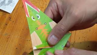 ダイソーの恐竜折り紙ティラノサウルスを折ってみた なのはなd 折り紙モンスター