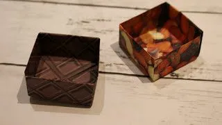 チョコレートの箱の折り方 バレンタインの折り紙 Chocolate Box Valentine S Origami Gunoiejapan 折り紙モンスター