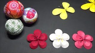画用紙 簡単で可愛い 梅の花の飾りの作り方 Diy Drawing Paper Easy And Cute Plum Blossom Decoration うさミミcraft 折り紙モンスター