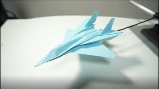 折り紙で紙飛行機をかっこいいsukhoi Su 35を折った 飼い主君と折り紙 折り紙モンスター
