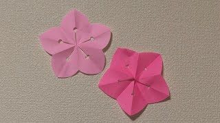 折り紙 桃の花の切り絵 ゆりあ先生の折り紙教室 折り紙モンスター