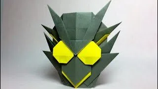 仮面ライダーゼロワン メタルクラスタホッパーの折り紙 Origami Kamen Rider Mask アプリ折り紙 Apri Origami 折り紙モンスター