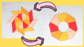 変形する手裏剣 折り紙 8枚の折り紙を使って作る八方手裏剣の作り方 Craft Okuya 折り紙モンスター