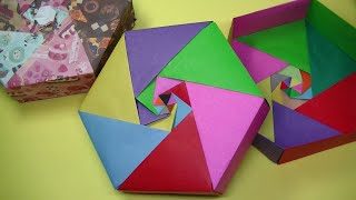 折り紙 6角形の箱と蓋 糊で丈夫な箱 各6枚計12枚使います Origami Mr Coin Channel コインくんチャンネル 折り紙 モンスター