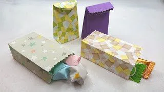 折り紙の紙袋 折り紙がかわいい紙袋に マチつき紙袋の作り方 Craft Okuya 折り紙モンスター