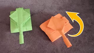 Paper Tank 折纸担克 炮塔360度转动 折り紙 戦車 作り方 Origami Tank That Turns 折纸案帛origami 折り紙モンスター