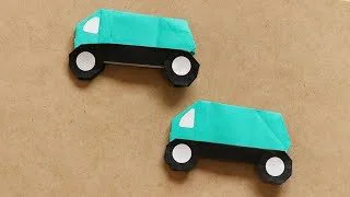 折り紙 折り紙でゴミ収集車の簡単な折り方 平面でかっこいい働く車 Origami World Origami World 折り紙モンスター