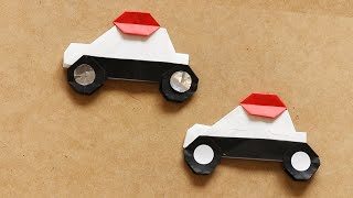 折り紙 折り紙でパトカーの簡単な折り方 かっこいい平面の働く車を作ろう Origami World Origami World 折り紙 モンスター