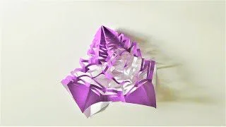 折り紙 七夕飾り 網飾りの簡単な切り方 作り方 Abcorigami 折り紙モンスター