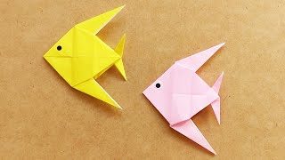 折り紙 人気の熱帯魚 エンゼルフィッシュの折り方 カラフルでかわいい海の魚を作ろう Origami World Origami World 折り紙モンスター