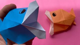 おりがみ簡単 さかなの折り方 お手紙にもなります ニイナシモン 折り紙モンスター