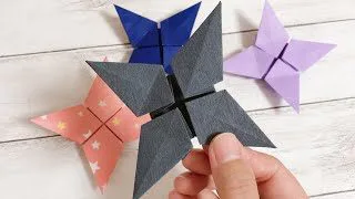 折り紙 おもちゃ ビョンビョン動く手裏剣を作ってみた 折り紙1枚で作れます Ninjastar Kawaii Pastime 折り紙モンスター