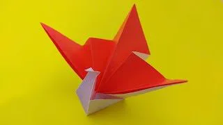 鶴から作れるフラミンゴ 折り紙 Origami Flamingo シゲル創作折り紙 折り紙モンスター