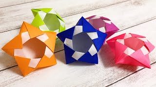 折り紙箱 立体的でかわいい星の箱 その3 作り方折り紙1枚で作れます Origami Star Box Kawaii Pastime 折り紙 モンスター
