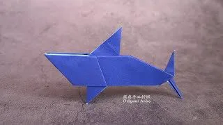 折纸鲨鱼 手工折纸动物diy Origami Shark 3d 魚折り紙の折り方サメの作り方 Paper Animals For Kids 案帛手工折纸 Origami Anbo 折り紙モンスター