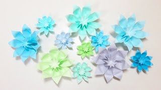 折り紙 簡単お花 チコリの花 Easy Origami Chicory Flower Micco Origami 折り紙モンスター