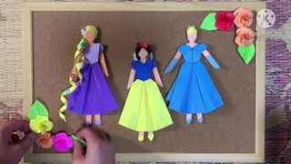 折り紙 大人カワイイ寄せ折り紙 プリンセスたち 折り紙人形 にこにこギャラリー 折り紙モンスター