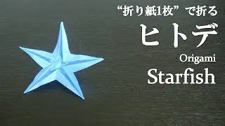 折り紙1枚 星みたいで可愛い海の生き物 立体的な ヒトデ の折り方 How To Make A Starfish With Origami クラフトちゃんねる 折り紙モンスター