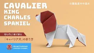 折り紙 キャバリア犬 Cavalier King Charles Spaniel の折り方 Muneji Fuchimoto Origami Channel 折り紙モンスター