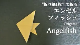 折り紙1枚 超簡単 可愛い魚 エンゼルフィッシュ の折り方 How To Make An Angelfish With Origami It S Easy To Make クラフトちゃんねる 折り紙モンスター