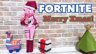 フォートナイト 折り紙でクリスマスのピンクマを作ってみた How To Make Fortnite Cuddle Team Leader With Origami Christmas Version Kawaii Pastime 折り紙モンスター