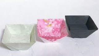 折り紙 箱 簡単でオシャレなお皿を作ってみた 作り方 How To Make A Fashionable Bowl Easily With Origami Kawaii Pastime 折り紙モンスター