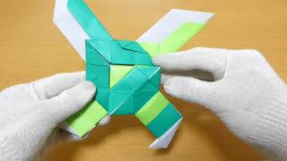 仮面ライダー剣斬 風双剣翠風 を折り紙で作ってみました その4 合体 変形 おまけ編 もこもこもこペン 折り紙モンスター