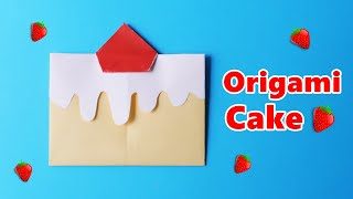 折り紙 ショートケーキ 折り方 可愛い クリスマスに 彡 Origami Cake Papercraft Easy Tutorial Balalaika 折り紙モンスター