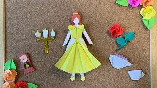 ディズニプリンセス折り紙ドレスの折り方 Origami Japan 折り紙モンスター