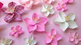桃 の 花 折り紙