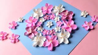 折り紙 桜の花のリース 折り方 Origami Sakura Flower Cherry Blossoms Wreath Tutorial Niceno1 ナイス折り紙 Niceno1 Origami 折り紙モンスター