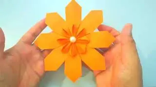 簡単な折り紙の花を作る紙で 簡単な紙の花の装飾 折り紙の花 折り紙 折り紙モンスター