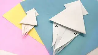 イカの折り紙 簡単折り紙 親子で作って遊ぼう By おっと Mi Origami 折り紙モンスター
