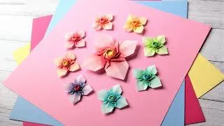 折り紙1枚 可愛い 立体的な花 パンジー の折り方 How To Make A Pansy With Origami It S So Cute Flower クラフトちゃんねる 折り紙モンスター