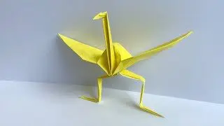 折り紙 鶴 の折り方 作り方 足が生えている 簡単で面白い おりがみの箱 Origami 折り紙モンスター