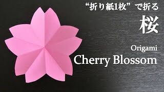 折り紙1枚 簡単な切り絵 立体的で可愛い花 桜 の折り方 How To Fold A Cherry Blossom With Origami Easy Flower クラフトちゃんねる 折り紙モンスター