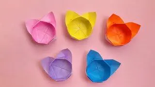 折り紙 猫の小物入れの折り方 Origami Paper Cat Box 折り紙クラフトorigami Paper Craft 折り紙 モンスター