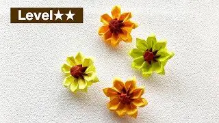 折り紙1枚 可愛い 立体的な花 マリーゴールド の折り方 How To Make A Marigold With Origami Flower クラフトちゃんねる 折り紙モンスター