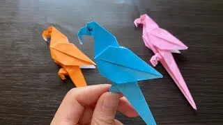 Easy Origami Parrot オウム インコの折り紙 簡単な折纸 简单鹦鹉折纸 小澤澤 折り紙モンスター