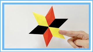 折り紙 手裏剣 折り方 作り方 簡単でかっこいい おもちゃ おりがみの箱 Origami 折り紙モンスター
