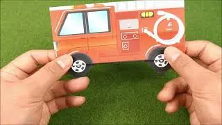 トミカの簡単おりがみ はたらくくるまの消防車をつくって遊んだよ Tomica Origami おもちゃの動画 折り紙モンスター