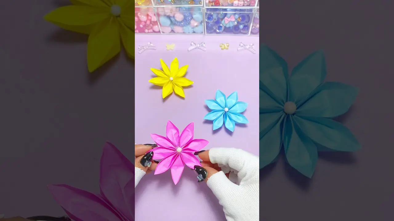 ぷっくり！立体花の作り方🌻かわいい折り紙フラワー💕#オルキルラボ