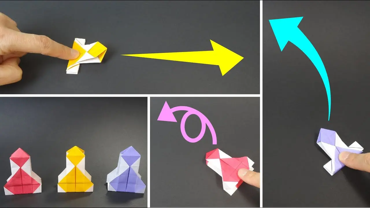 折り紙おもちゃ「トリプルロケット」Origami Toy “Triple Rocket