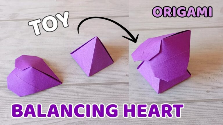 BALANCING HEART ORIGAMI|HOW TO MAKE A PAPER TOY BALANCING HEART ...