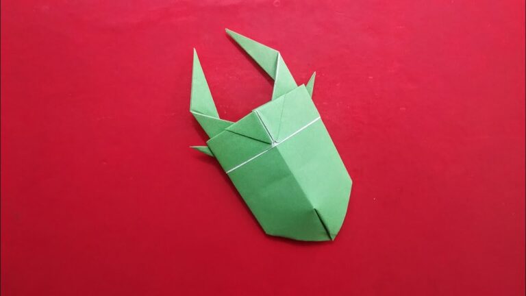 How to make Stag Beetle – Origami Stag Beetle paper – Origami Tutorial ...